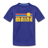 Maine Toddler T-Shirt - Retro Sun Maine Toddler Tee - royal blue