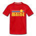 Maine Toddler T-Shirt - Retro Sun Maine Toddler Tee - red
