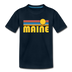 Maine Toddler T-Shirt - Retro Sun Maine Toddler Tee - deep navy