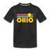 Ohio Toddler T-Shirt - Retro Sun Ohio Toddler Tee - black