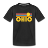 Ohio Toddler T-Shirt - Retro Sun Ohio Toddler Tee - black