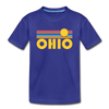 Ohio Toddler T-Shirt - Retro Sun Ohio Toddler Tee - royal blue
