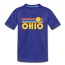 Ohio Toddler T-Shirt - Retro Sun Ohio Toddler Tee - royal blue