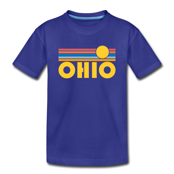 Ohio Toddler T-Shirt - Retro Sun Ohio Toddler Tee - royal blue