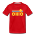 Ohio Toddler T-Shirt - Retro Sun Ohio Toddler Tee - red