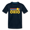 Ohio Toddler T-Shirt - Retro Sun Ohio Toddler Tee - deep navy