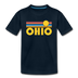 Ohio Toddler T-Shirt - Retro Sun Ohio Toddler Tee - deep navy