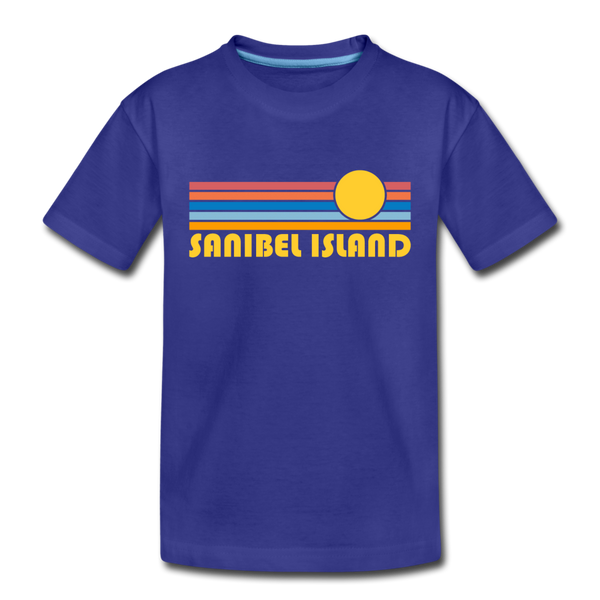 Sanibel Island, Florida Toddler T-Shirt - Retro Sun Sanibel Island Toddler Tee - royal blue
