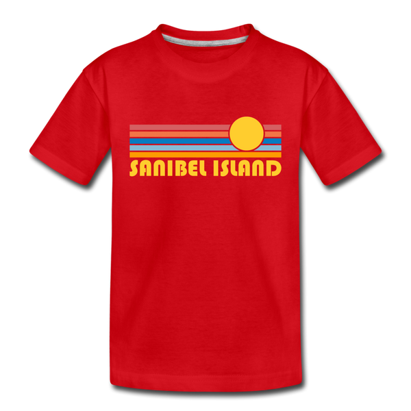 Sanibel Island, Florida Toddler T-Shirt - Retro Sun Sanibel Island Toddler Tee - red