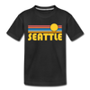Seattle, Washington Toddler T-Shirt - Retro Sun Seattle Toddler Tee - black