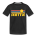 Seattle, Washington Toddler T-Shirt - Retro Sun Seattle Toddler Tee - black
