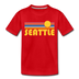 Seattle, Washington Toddler T-Shirt - Retro Sun Seattle Toddler Tee - red