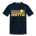 Seattle, Washington Toddler T-Shirt - Retro Sun Seattle Toddler Tee - deep navy