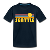 Seattle, Washington Toddler T-Shirt - Retro Sun Seattle Toddler Tee - deep navy