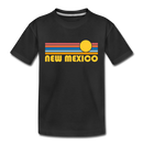 New Mexico Toddler T-Shirt - Retro Sun New Mexico Toddler Tee - black