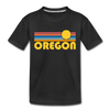 Oregon Toddler T-Shirt - Retro Sun Oregon Toddler Tee - black