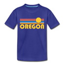 Oregon Toddler T-Shirt - Retro Sun Oregon Toddler Tee - royal blue