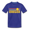 Oregon Toddler T-Shirt - Retro Sun Oregon Toddler Tee - royal blue