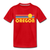 Oregon Toddler T-Shirt - Retro Sun Oregon Toddler Tee - red