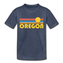 Oregon Toddler T-Shirt - Retro Sun Oregon Toddler Tee - heather blue