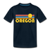 Oregon Toddler T-Shirt - Retro Sun Oregon Toddler Tee - deep navy