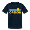 Oregon Toddler T-Shirt - Retro Sun Oregon Toddler Tee - deep navy