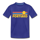 Portland, Oregon Toddler T-Shirt - Retro Sun Portland Toddler Tee - royal blue