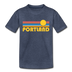 Portland, Oregon Toddler T-Shirt - Retro Sun Portland Toddler Tee - heather blue