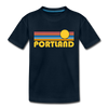 Portland, Oregon Toddler T-Shirt - Retro Sun Portland Toddler Tee