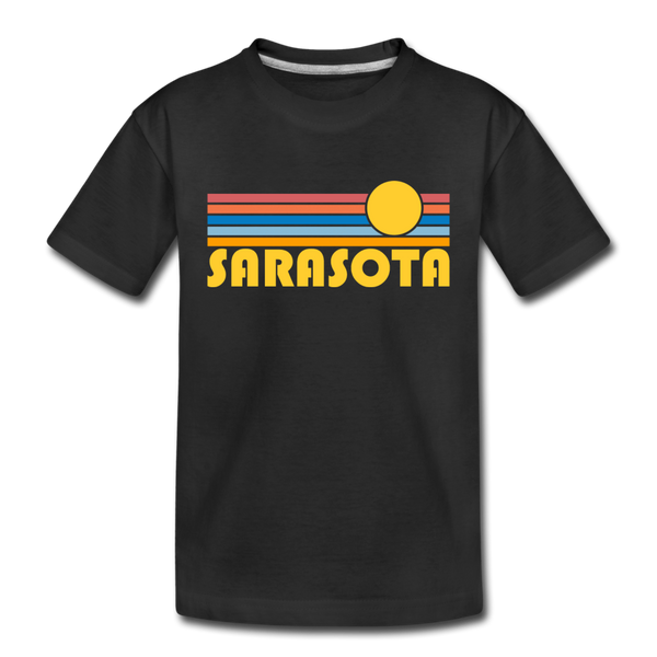 Sarasota, Florida Toddler T-Shirt - Retro Sun Sarasota Toddler Tee - black