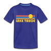 Lake Tahoe, California Toddler T-Shirt - Retro Sun Lake Tahoe Toddler Tee - royal blue