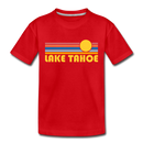 Lake Tahoe, California Toddler T-Shirt - Retro Sun Lake Tahoe Toddler Tee - red