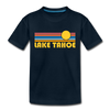 Lake Tahoe, California Toddler T-Shirt - Retro Sun Lake Tahoe Toddler Tee - deep navy