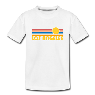 Los Angeles, California Toddler T-Shirt - Retro Sun Los Angeles Toddler Tee - white