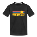 Los Angeles, California Toddler T-Shirt - Retro Sun Los Angeles Toddler Tee - black