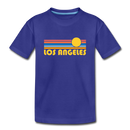 Los Angeles, California Toddler T-Shirt - Retro Sun Los Angeles Toddler Tee - royal blue