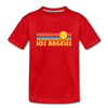 Los Angeles, California Toddler T-Shirt - Retro Sun Los Angeles Toddler Tee - red