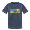 Los Angeles, California Toddler T-Shirt - Retro Sun Los Angeles Toddler Tee - heather blue