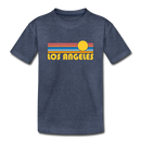 Los Angeles, California Toddler T-Shirt - Retro Sun Los Angeles Toddler Tee - heather blue