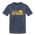 Los Angeles, California Toddler T-Shirt - Retro Sun Los Angeles Toddler Tee - heather blue