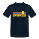 Los Angeles, California Toddler T-Shirt - Retro Sun Los Angeles Toddler Tee - deep navy