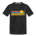 Massachusetts Toddler T-Shirt - Retro Sun Massachusetts Toddler Tee - black