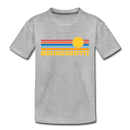 Massachusetts Toddler T-Shirt - Retro Sun Massachusetts Toddler Tee - heather gray
