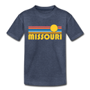 Missouri Toddler T-Shirt - Retro Sun Missouri Toddler Tee - heather blue