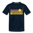 Missouri Toddler T-Shirt - Retro Sun Missouri Toddler Tee - deep navy