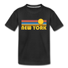 New York, New York Toddler T-Shirt - Retro Sun New York Toddler Tee - black