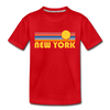 New York, New York Toddler T-Shirt - Retro Sun New York Toddler Tee - red