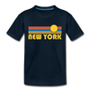 New York, New York Toddler T-Shirt - Retro Sun New York Toddler Tee - deep navy
