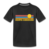 North Carolina Toddler T-Shirt - Retro Sun North Carolina Toddler Tee - black