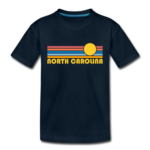 North Carolina Toddler T-Shirt - Retro Sun North Carolina Toddler Tee - deep navy